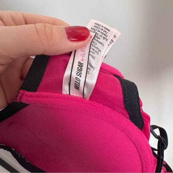 La Senza Pink Lace Trim Babydoll corset top M push up y2k princess - Picture 6 of 7